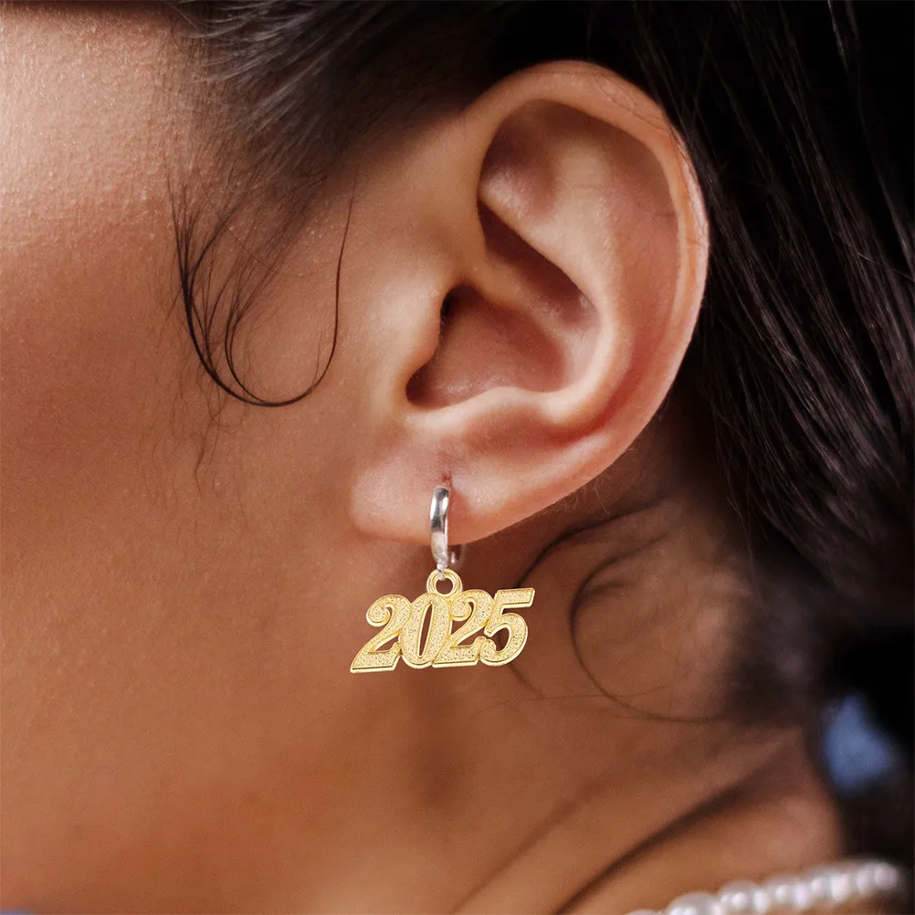 50Pcs Graduation 2025 Year Number Charms Alloy Mini Pendants for Jewelry Making DIY Bracelets Necklaces Earrings Keychains Cap