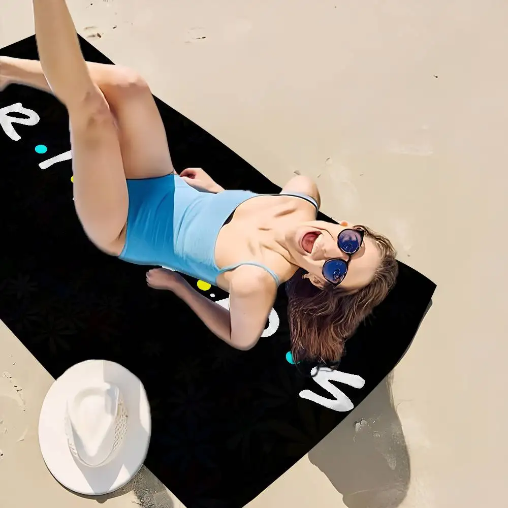 Hot Sale Friends TV Show Microfiber Blanket Quick Drying Beach Towels Oversized Printing Super Absorbent Pool Towel Blanket