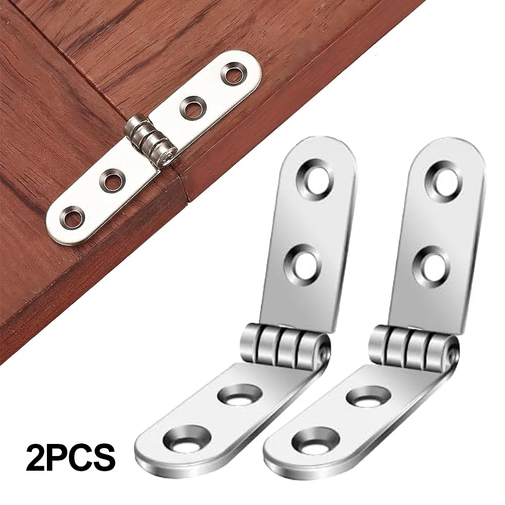 

Cabinet Foldable Hinges 180 Degree 2 PCS Corrosion-resistant Rust-resistant Silver Versatile Usage High Quality