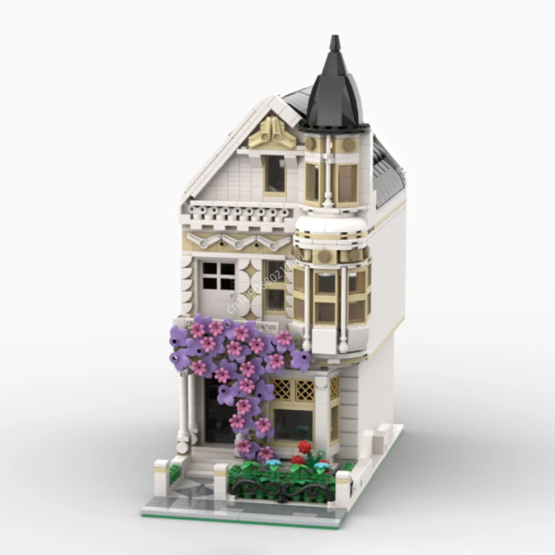 MOC Modular Victorian Town House Bricks Toys Creative City Street View Model Building Block Kids Assembly Educational Gift