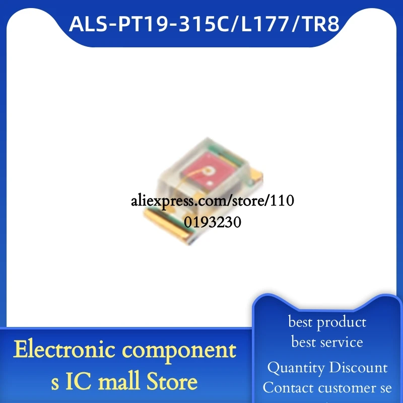 10-100PCS/LOT     ALS-PT19-315C/L177/TR8  Ambient Light Sensor Surface Mount 630NM 2SMD   In Stock