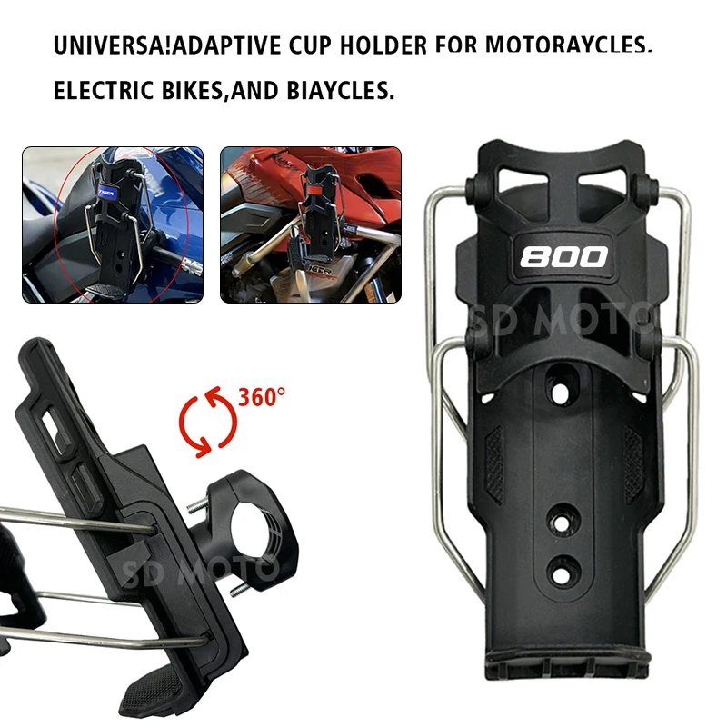 

Adjustable Handlebar Cup Cage Universal Bike Motorcycle Water Bottle Holder for 22mm-25mm Crash Bar FOR Tiger Sport 800 660