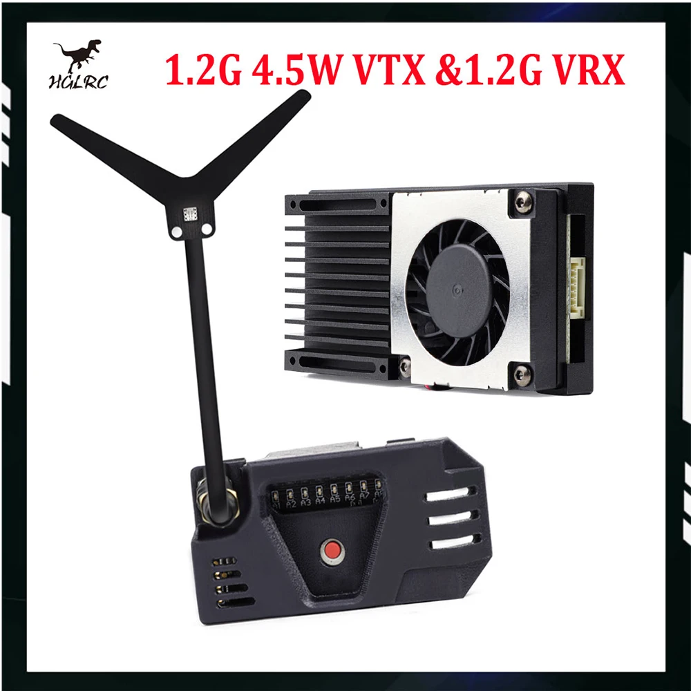 HGLRC ZEUS 1.2G 4.5W VTX 8CH 25mW 800mW Switchable 2-8S VTX Video Transmitter Module 1.2G 8Ch VRX For Long Range FPV Drone