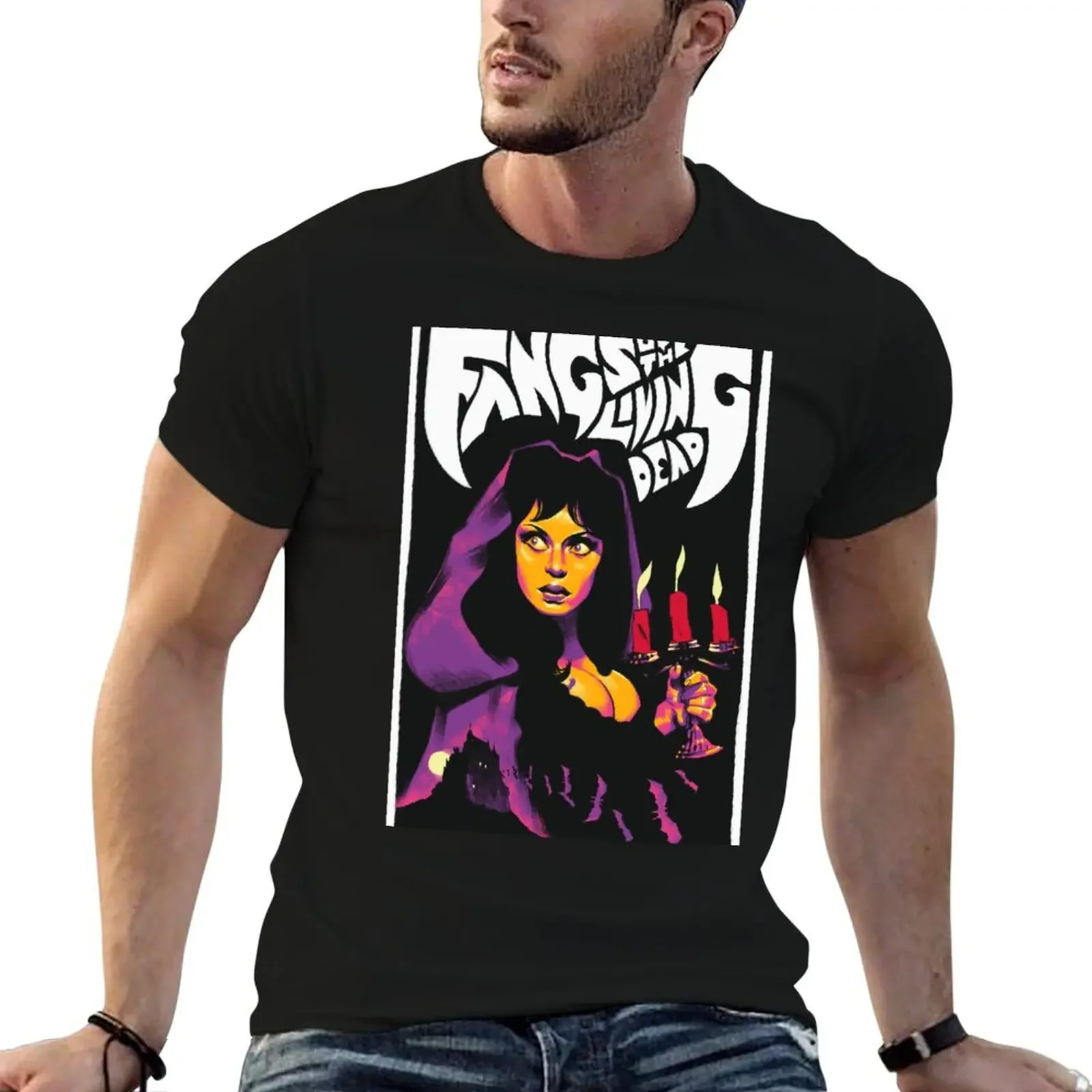 

Fangs of the Living Dead / Malenka Movie Art T-Shirt summer top valentines clothes shirts graphic tee men