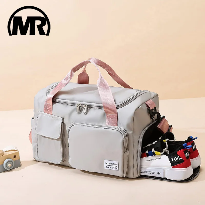 MARKROYAL Travel Canvas Bags Gym Bag For Women Duffle Bags Waterproof Shoulder Shoe Compartment Pocket Handbag Dropshipping