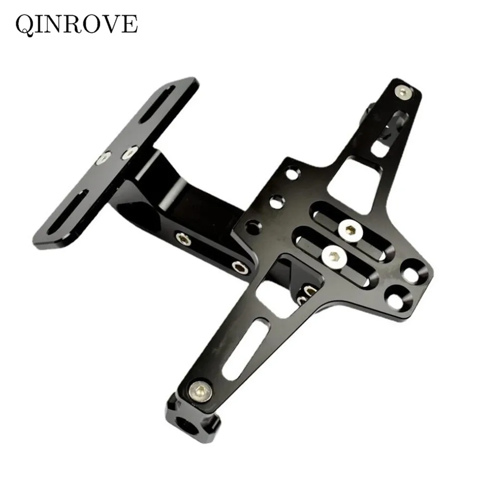 Aluminum Alloy Universal Motorcycle License Plate Frame Adjustable For KTM Duke 125 200 390 690 790 990 Honda Hornet 250 600 750