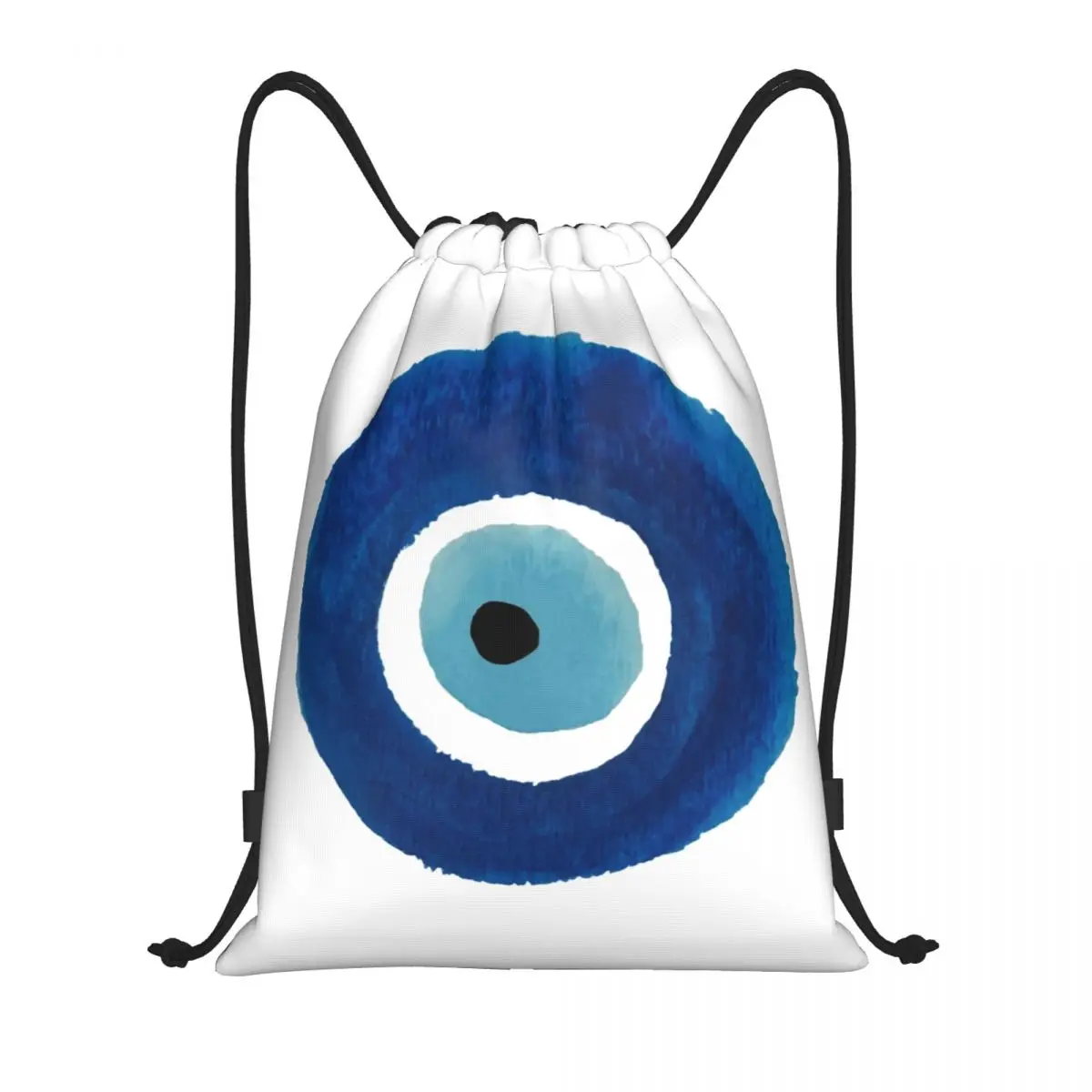 Evil Eye Nazar Painting Drawstring Backpack Bags Men Women Lightweight Hamsa Lucky Charm Gym Sports Sackpack Sacks for Shopping