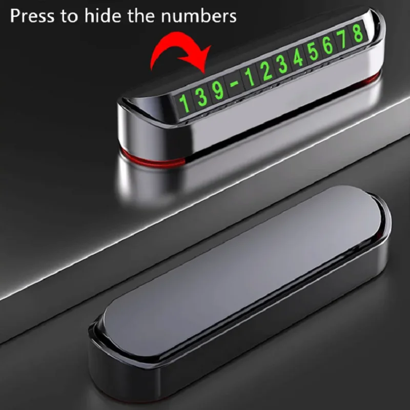 Temporary Car Stop Car Parking Phone Number Card Night Glowing Sign To Stop Car Car Accessory Must Haves Parking Gadgets