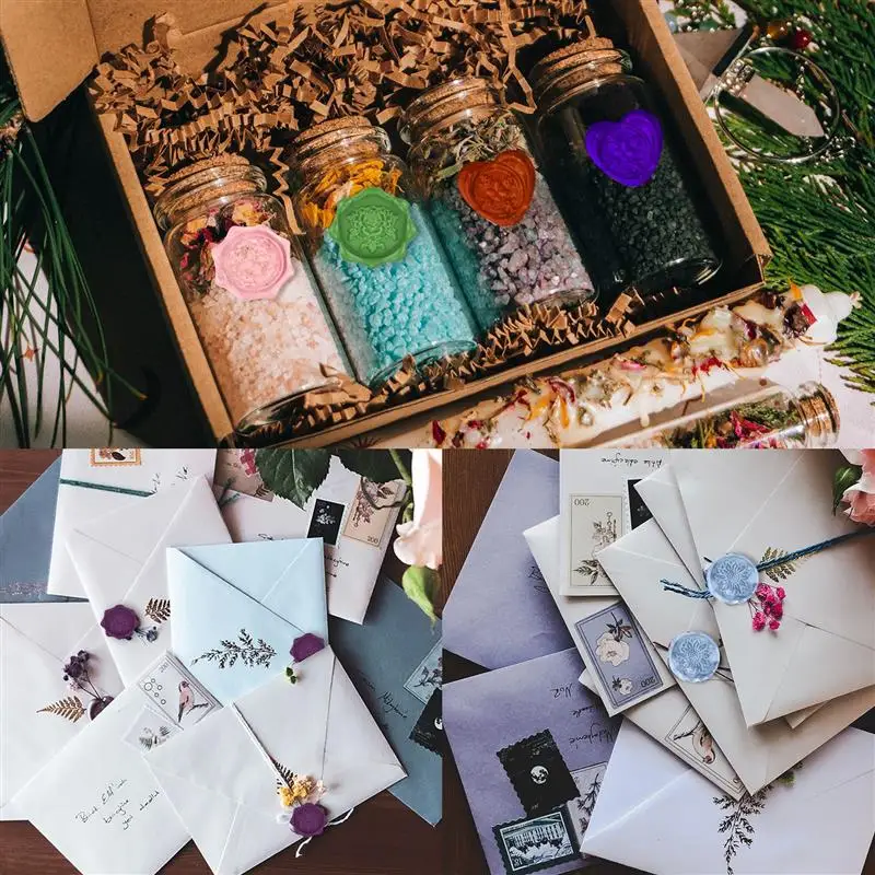50pcs/Bag Sealing Wax Beads For Wax Seal Stamp Scrapbook Making Material Wedding Birthday Party Invitation DIY Stamp Decoration