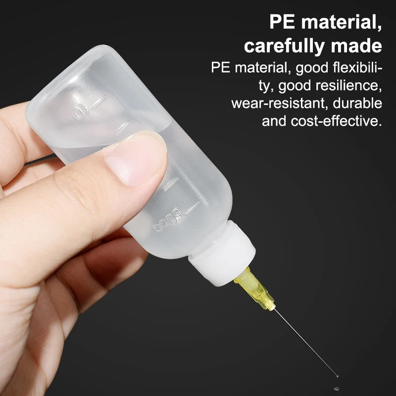 50ML Botella de Alcohol Líquido de Plástico para Dispensador Pasta de Fundente de Resina de Soldadura para Limpieza de PCB de Teléfono Soldadura Herramientas de Reparación 2
