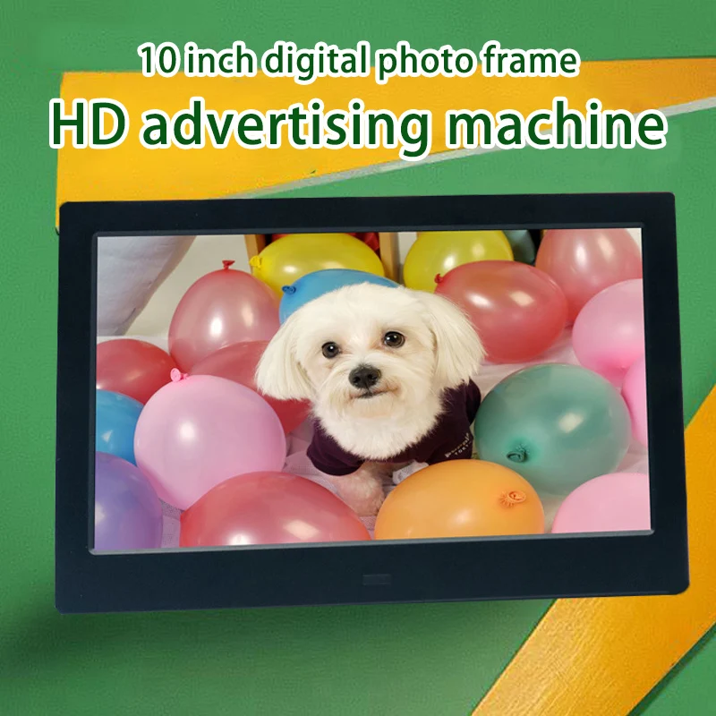 10 Inch Digital Photo Frame Electronic Album Display Rack Advertising Player 1024*600 Resolution LED Screen Support 1080P Video