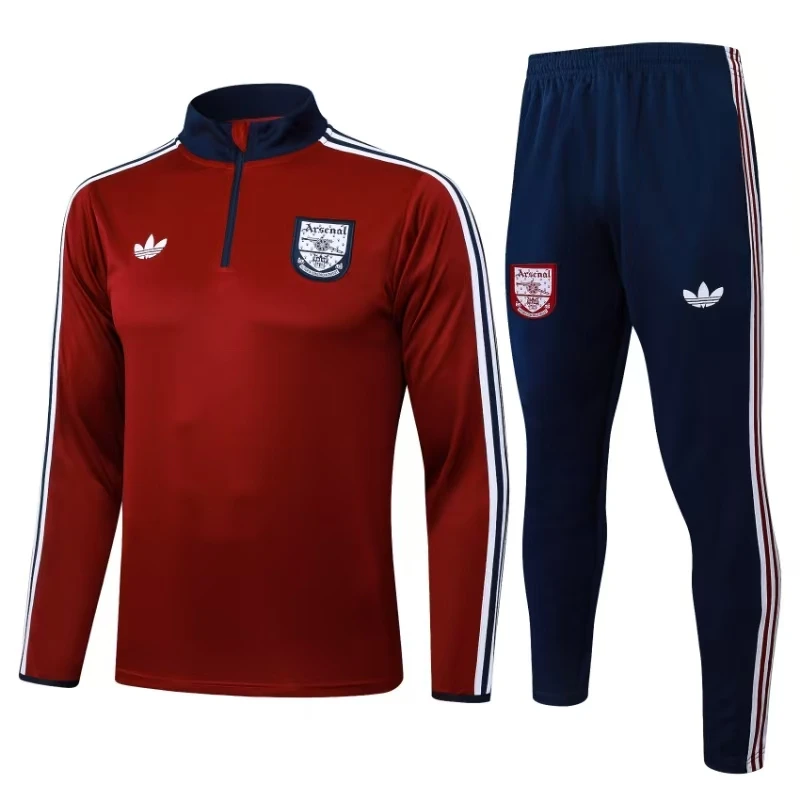 

Adidas Half Zip Training Suit Women And Men Blue/Red Quick Drying Fit Practice S-XL