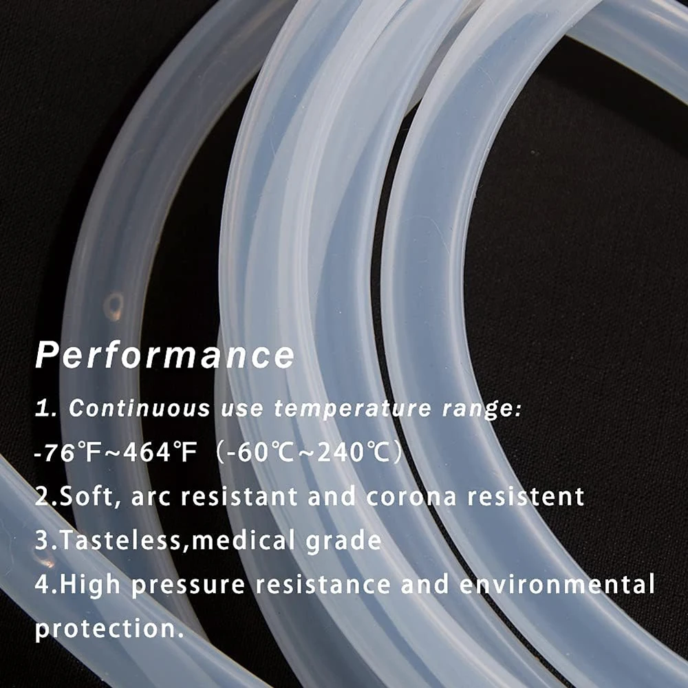 1M~5M,Silicone Tubing Food Grade High-temperature Pure Silicone Hose Tube Clear Pipe for Home Brewing Air and Liquid Transfer