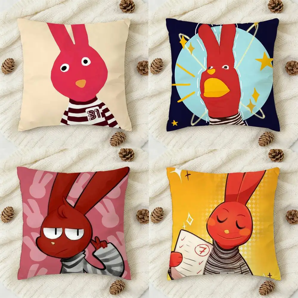 

B-Bodoque 31 M-Minutos Bunny Double-sided Printed Square Decorative Cushion Cover for Sofa Living Room Home Decor