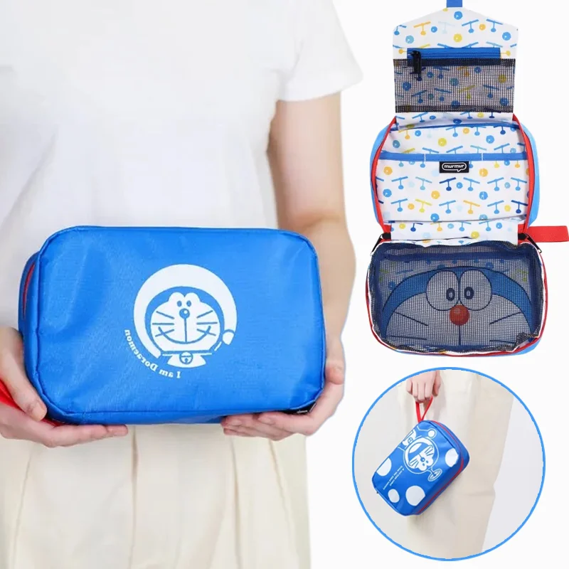 アニメドラえもん多機能折りたたみポータブル防塵収納袋周辺漫画旅行グルーミングメイクアップバッグ女の子ギフト