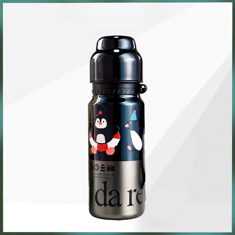 

Большая термобутылка из нержавеющей стали с изоляцией, портативная, ручная, мужская версия, высокая эстетическая ценность, детская модель