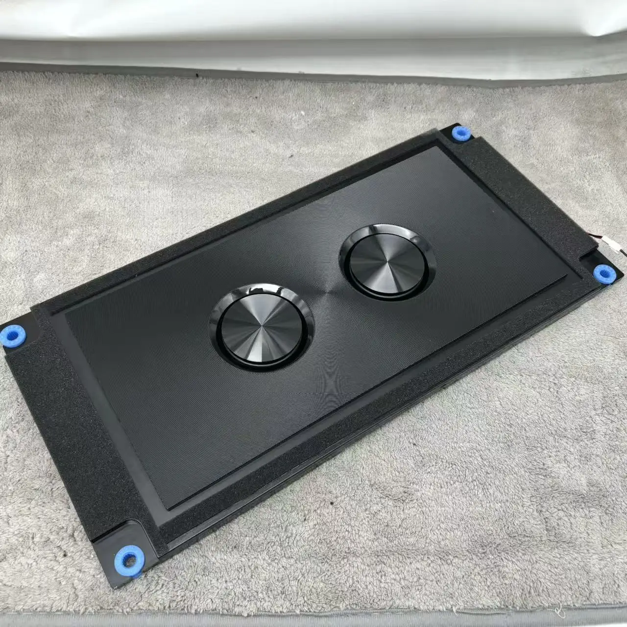 For HiFi Dual 3 Inch Slim Passive Subwoofer, Under Seat Subwoofer for 2.1 Amplifier