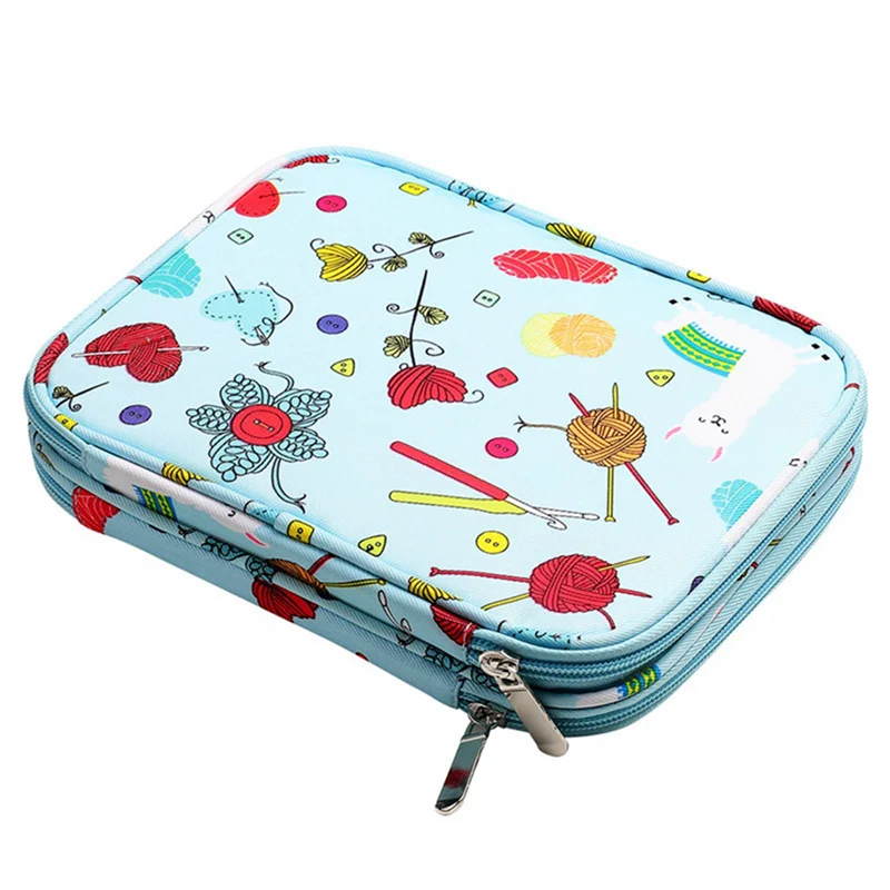

ABKJ-3X Empty Knitting Needles Case Travel Storage Organizer Storage Bag For Circular Knitting Needles And Accessories Bag