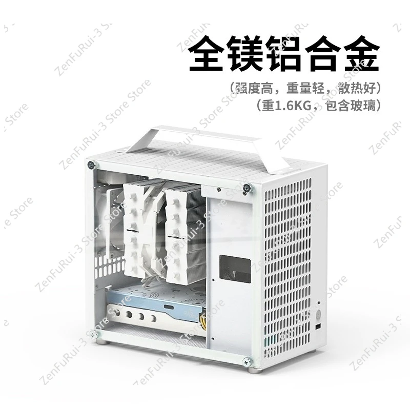 U35 Chassis ITX Portable Portable Side Transparent Desktop Computer SFX Power Supply Mini All Aluminum Chassis Non-C24