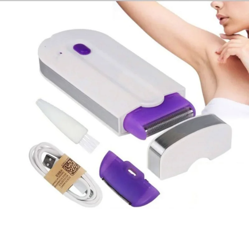 Profesjonalny zestaw do usuwania bezbolesne włosów, laserowy, dotykowy depilator USB, depilator do golarki do rąk w Bikini