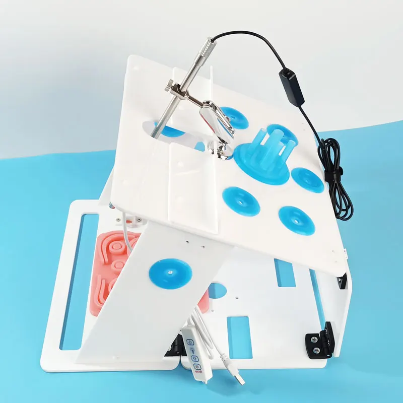 Caixa de treinamento de simulação laparoscópica único furo/poroso dobrável conjunto de treinador laparoscópico 30 / 0 graus câmera caixa de laparoscopia