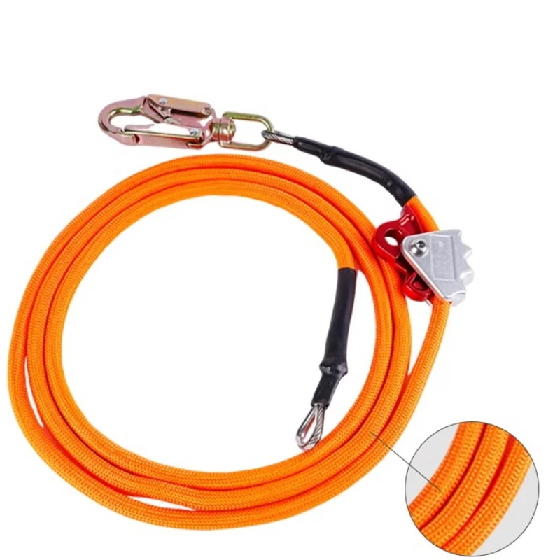 Steel Wire Core Flip Line Kit Adjustable Climbing Positioning Rope For Arborists Climbers Tree Climbers Outdoors