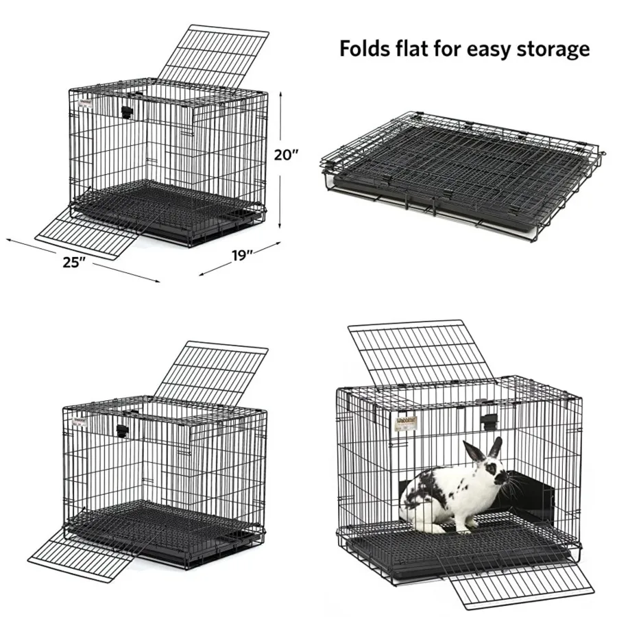 

Small Wabbitat Rabbit Cage, Grid Mesh Floor, Removable Tray, Top and Front Door Access, Rust Resistant Finish, Tools Required