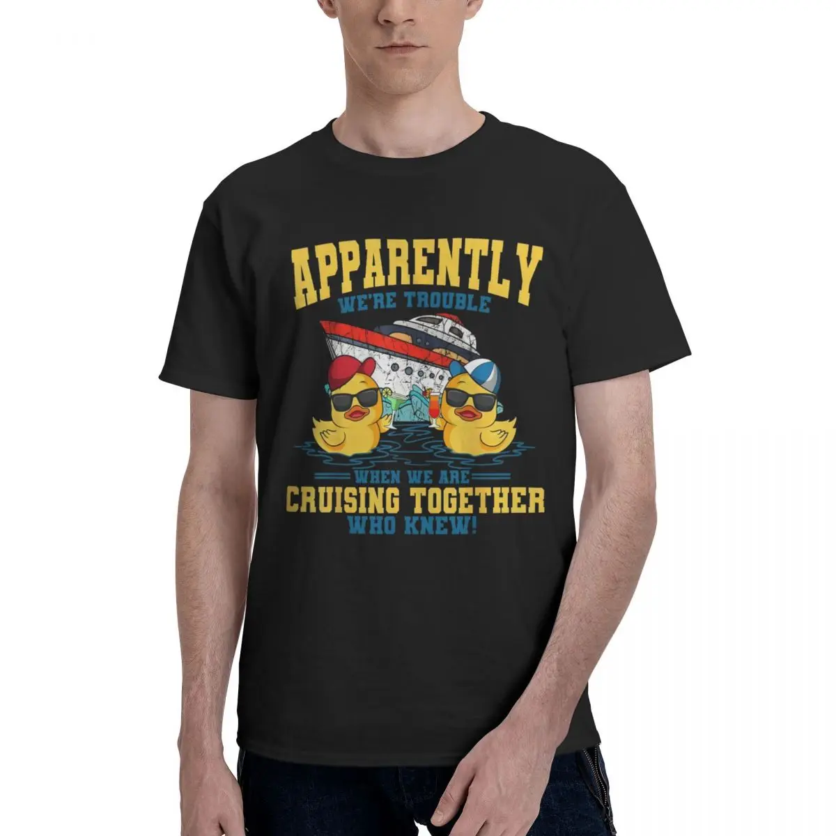 Movement Cruise Ducks Trouble Tshirt Title Classic Vintage Home Eur Size