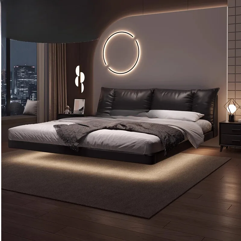 

Minimalist Decoration Double Bed Design Storage White Modern Double Bed Luxury Wooden Camas Matrimoniales Furniture For Home