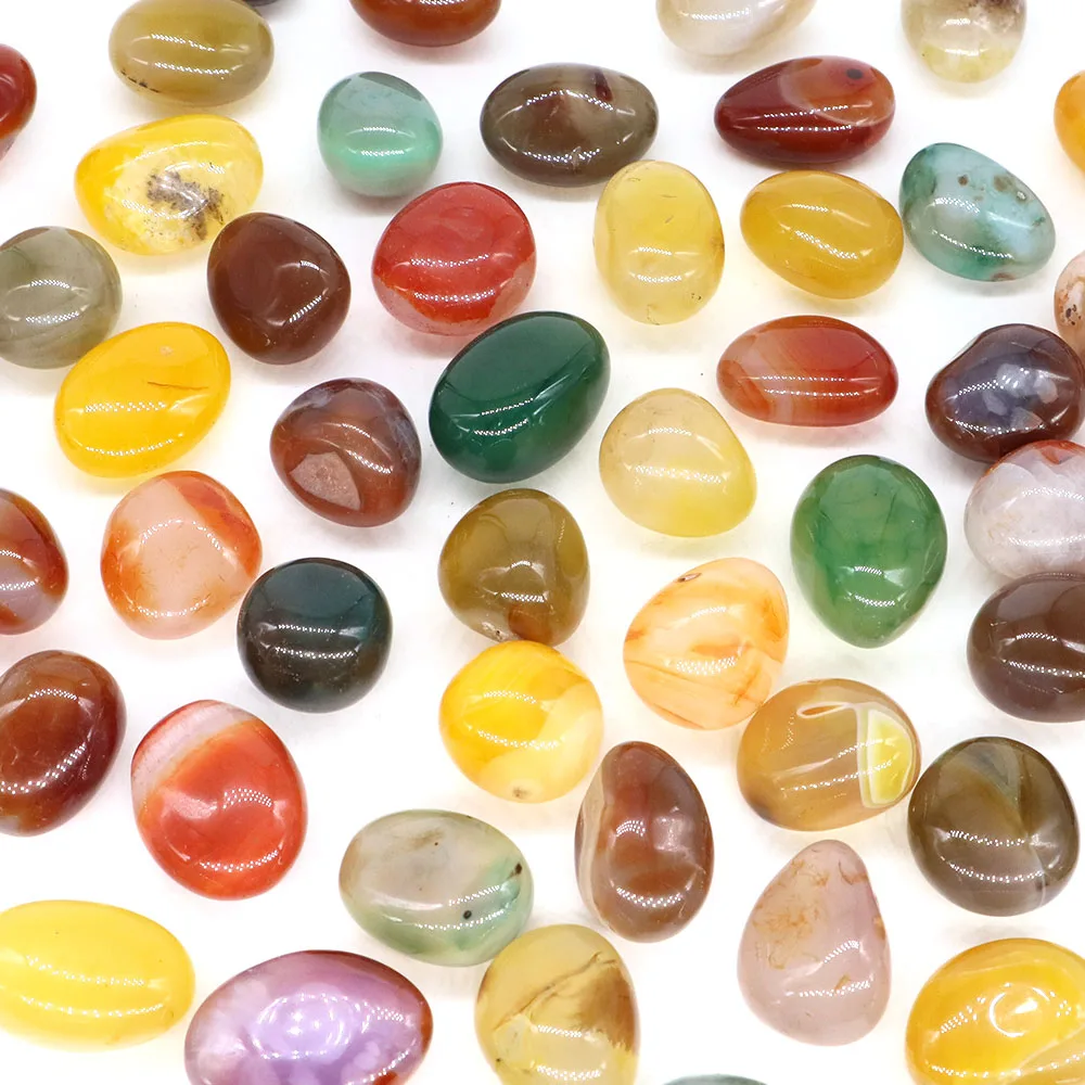 

Colourful Agate Natural Tumbled Stones Healing Crystals Quartz Energy Mineral Gemstones Specimen Aquarium Garden Home Decoration