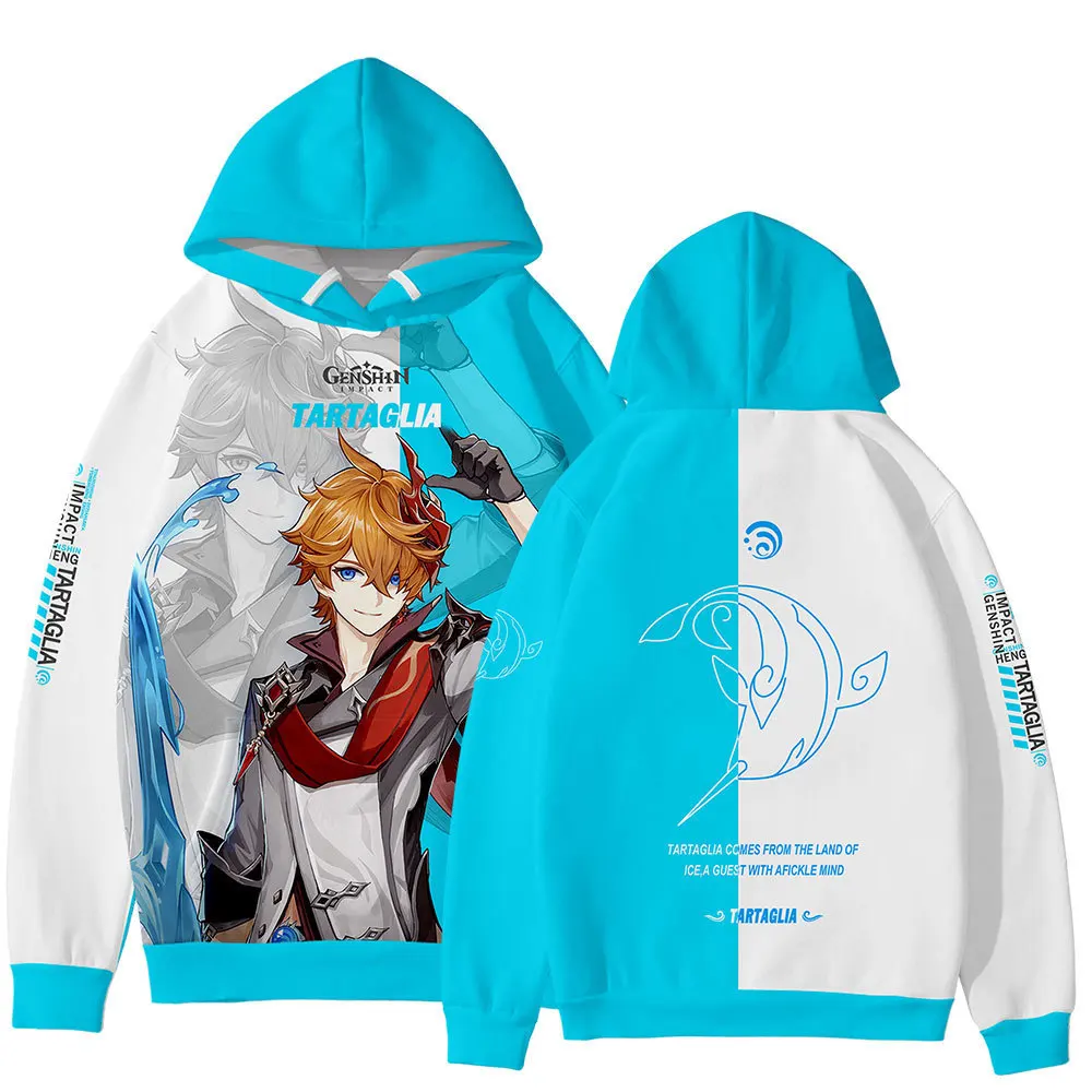 Hoodie Men Genshin Impact Hoodie Men Women Sweatshirts Oversized Hu Tao Zhongli Xiao Ganyu Cosplay Female Loose Genshin Hoodies