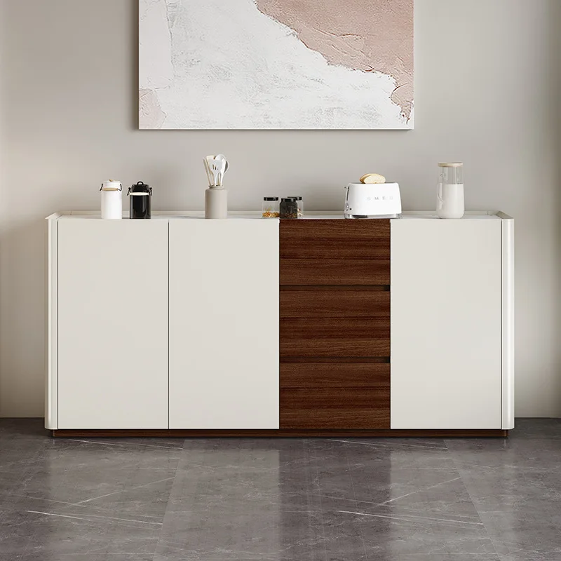 

Paint light luxury dining side cabinets living room household large-capacity lockers against the wall porch lockers