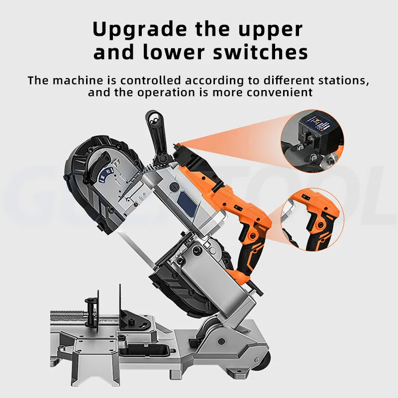 

1100W Band Saw Cutting Machine For Small Horizontal Electric Saw Woodworking Cutting Steel Pipe Metal Stainless Steel 220V