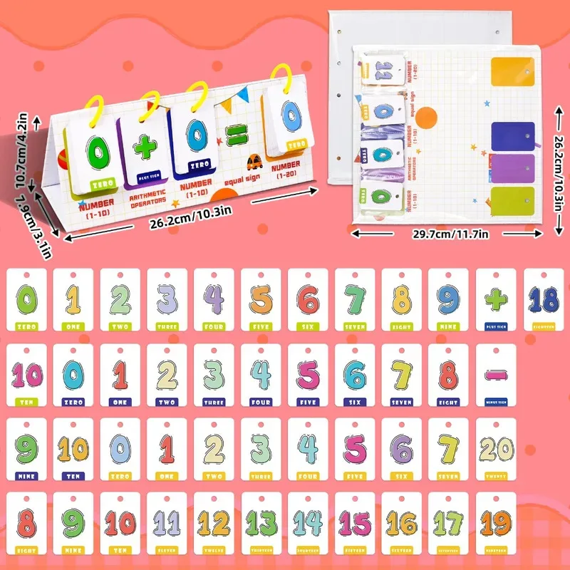 

45 Number Calculation Mental Arithmetic Cards - Educational Desktop Toy for Math Learning and Institution Training Tools