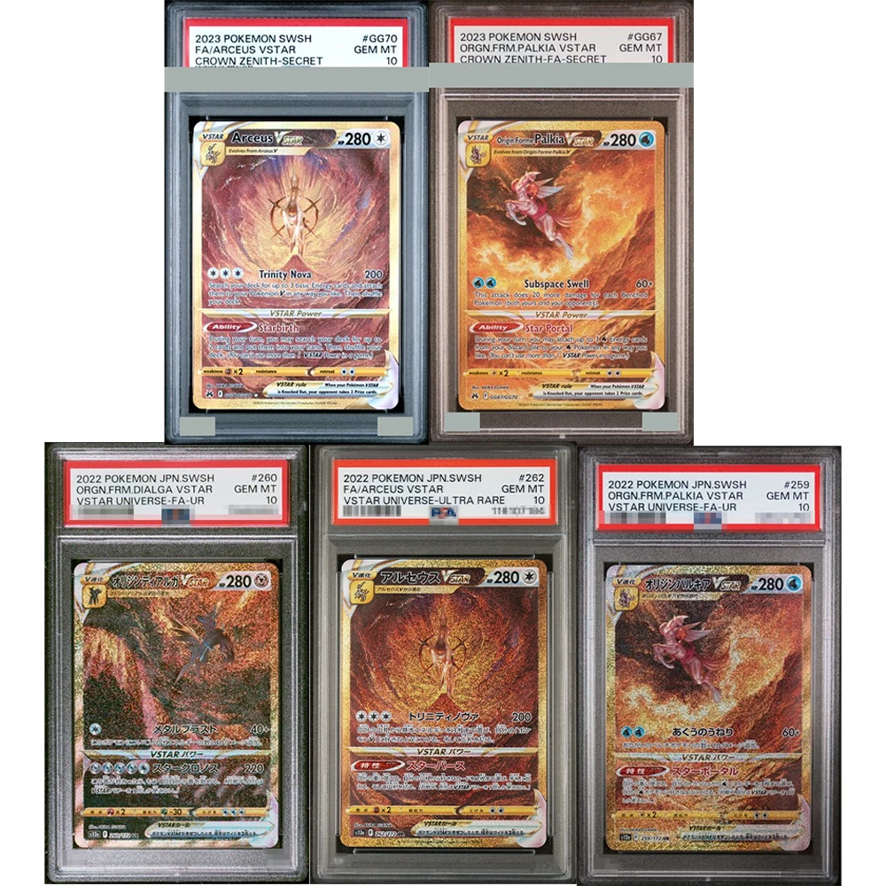

Коллекционная карта Ptcg Jp Proxy 2022, сделай сам, Fa/arceus Vstar Vstar Universe-Ul Tra, редкая # 262 Gem Mt 10, коллекционная карта, подарки
