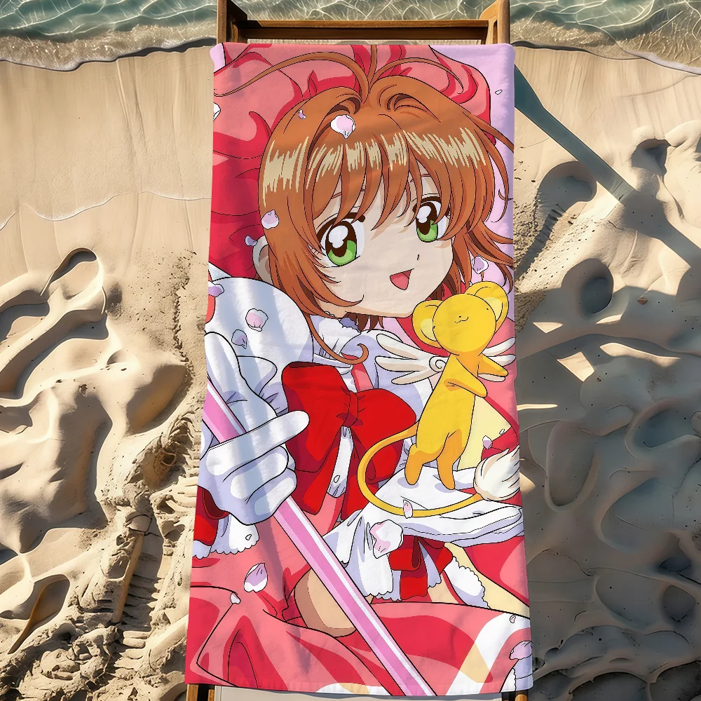 Anime C-Cardcaptor Cute S-Sakura Towel Sports Quick Dry Travel Camping Gear Sandproof Soft Light Large Beach Towel