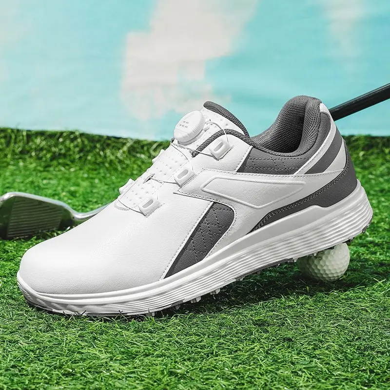 Men's Women's Professional Golf Shoes Casual Anti-slip Wear-resistant Cushioning Swivel Button Shoes