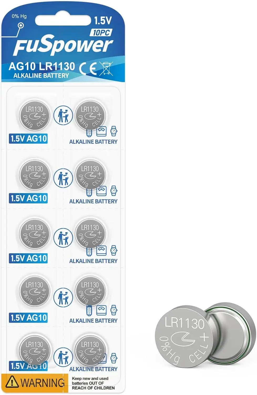 

Батарейка-таблетка LR1130 AG10 389 390 LR54 1.5В (10 шт.) - Высококачественный источник питания для различных устройств