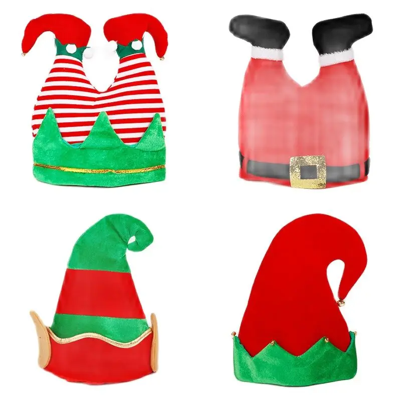 2022 Low Price Hot Sale Winter Christmas Santa Claus Cosplay Red Plush Hat Spirt Costume family