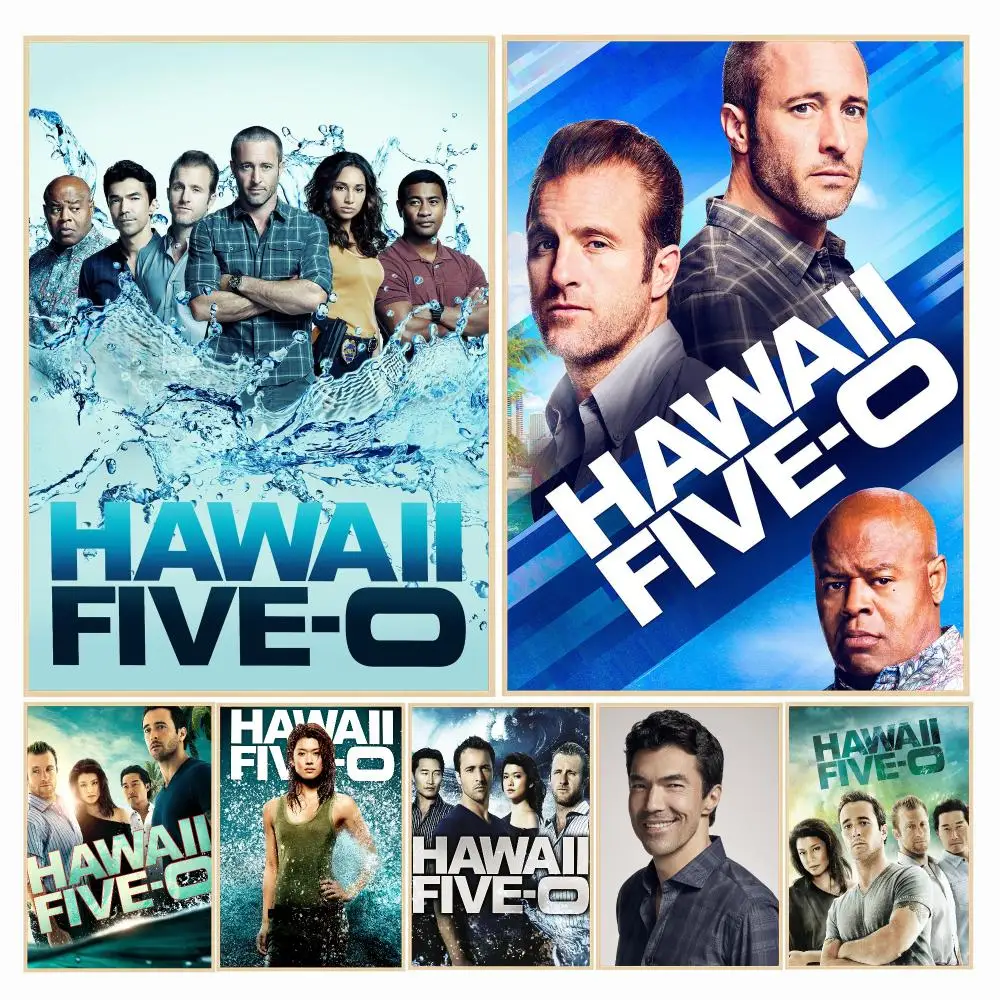 tv series H-Hawaii Five-0-E Poster Decorative Wall Art Sticker for Cafe Office Bedroom and Living Room