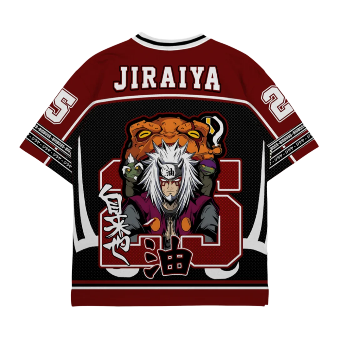 Naruto Gama Sennin Jiraiya Anime Rugby Style Jersey Family Summer Adults Kids Athleisure T-Shirt Breathable Quick Dry Streetwear