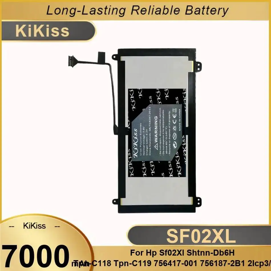 

Laptop Battery SF02XL 7000Mah For HP Shtnn-DB6H Tpn-C118 Tpn-C119 756417-001 756187-2B1 2ICP3 97 91