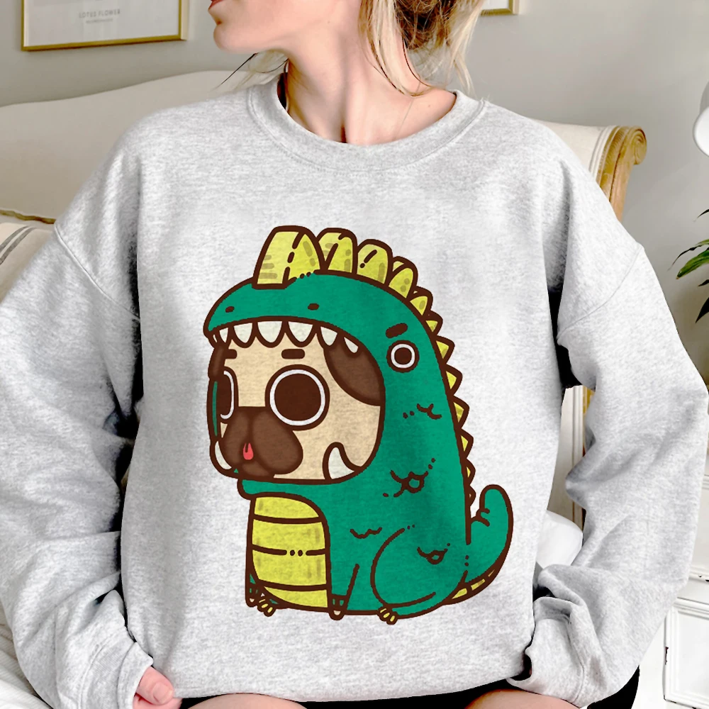 

Pug hoodie Japanese funny streetwear youthful winter clothes for teens teen sweatshirts designer pattern casual wear