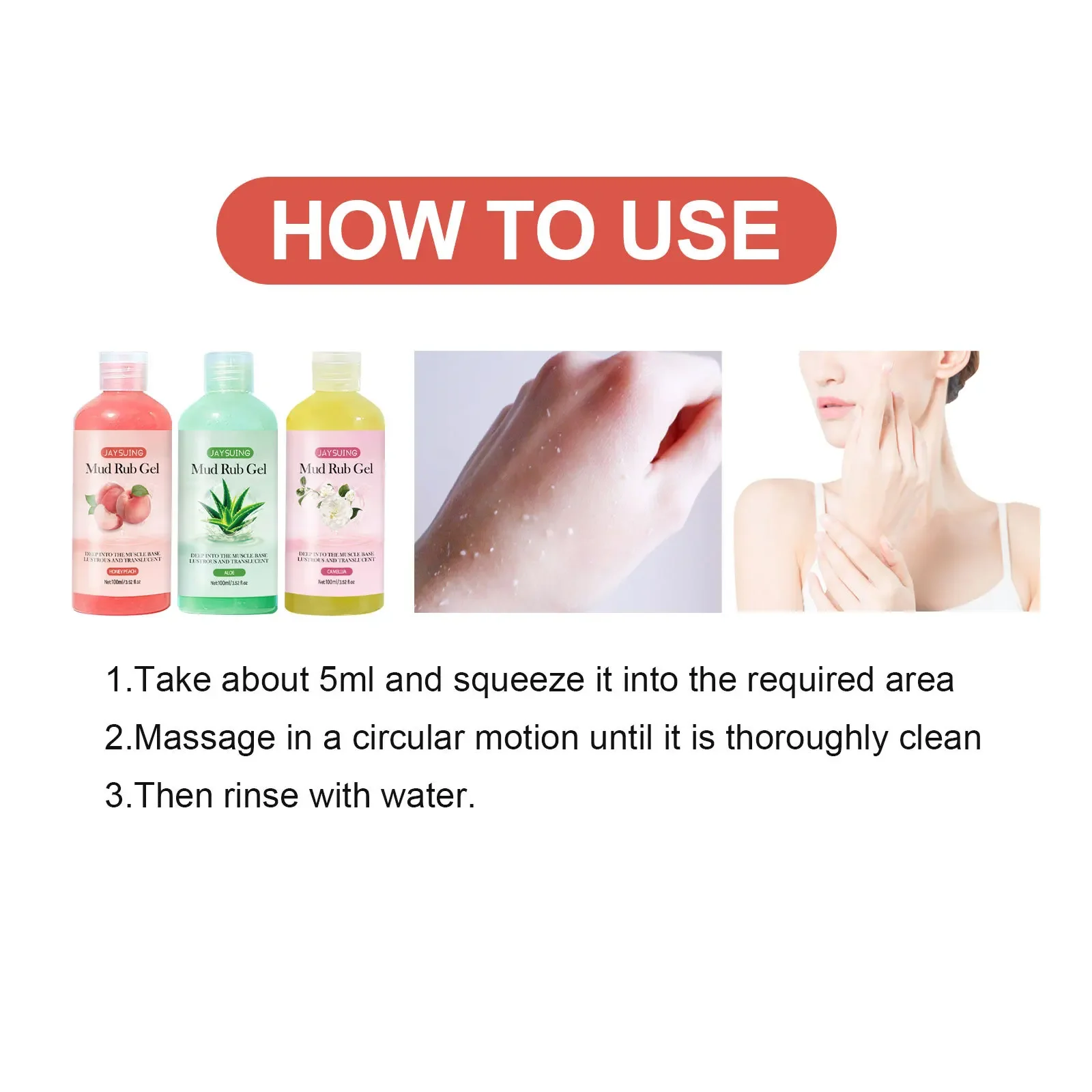 Facial Scrub Exfoliating Cream Remove Dead Skin Hand Neck Knee Whitening Brighten Moisturizer Deep Cleaning Peeling Body Mud Gel