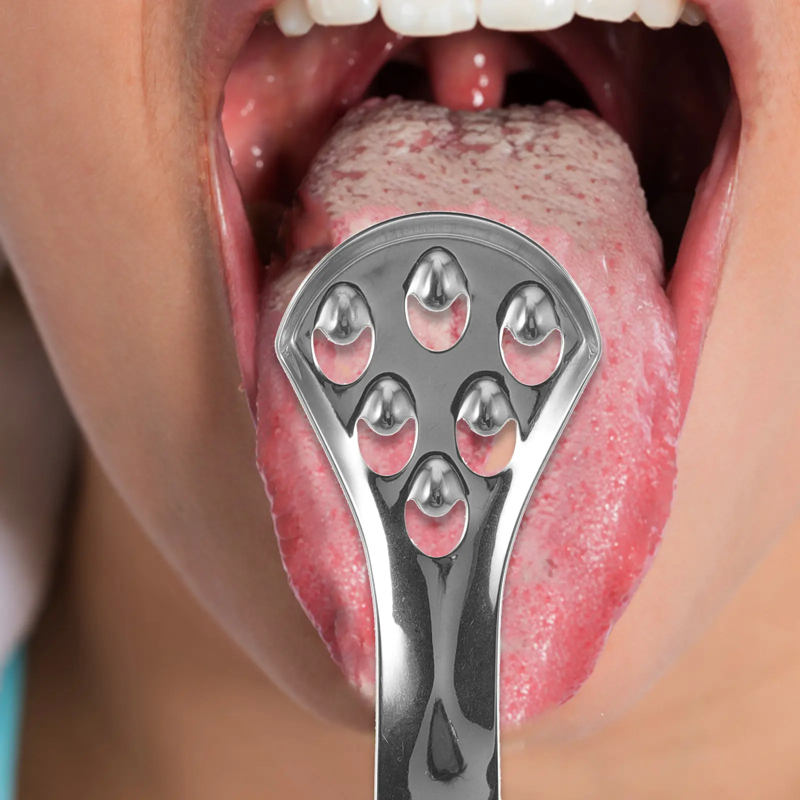 2Pcs Premium Metal Tongue Scraper Double-Sided Portable Tongue Cleaner for Adults Effective Bad Breath Removal Tool