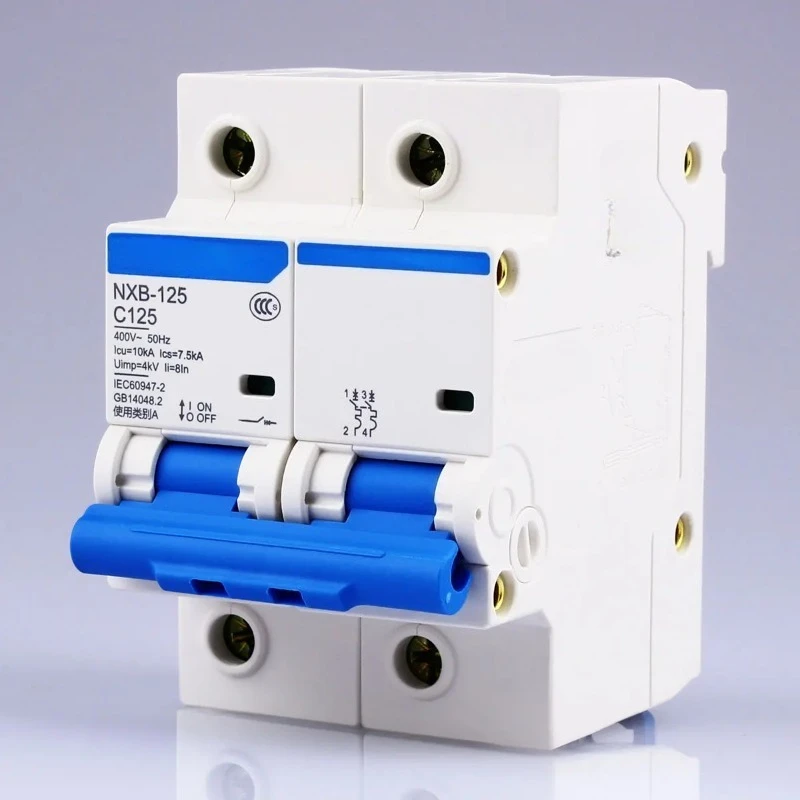 NXB-125 2P MCB Overload Guard Mini Breaker 230V 50Hz 63A 80A 100A 125A