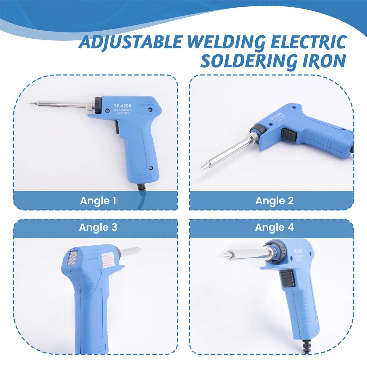 220V 30W-130W Professional Stainless Dual Power Quick Heat-Up Adjustable Welding Electric Soldering Iron Tool Us Plug ZJY