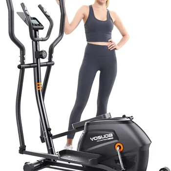 Compact Elliptical Machine - Elliptical Machine for Home Use with Hyper-Quiet Magnetic Drive System, 16 Levels Adjustable