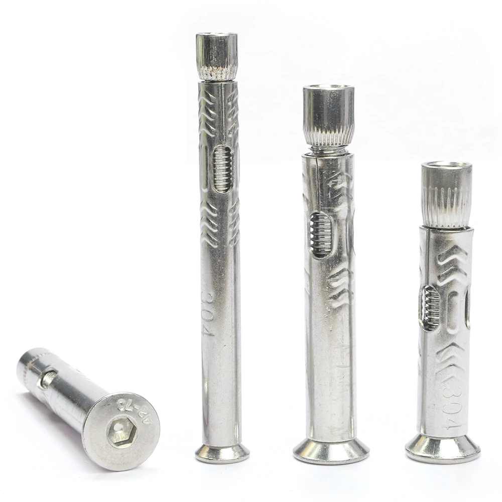 Hexagon Socket Expansion Anchor Bolts 304 Stainless Steel M6 M8 M10 M12 Sleeve Concrete Anchor Built-in Tension Allen Bolt