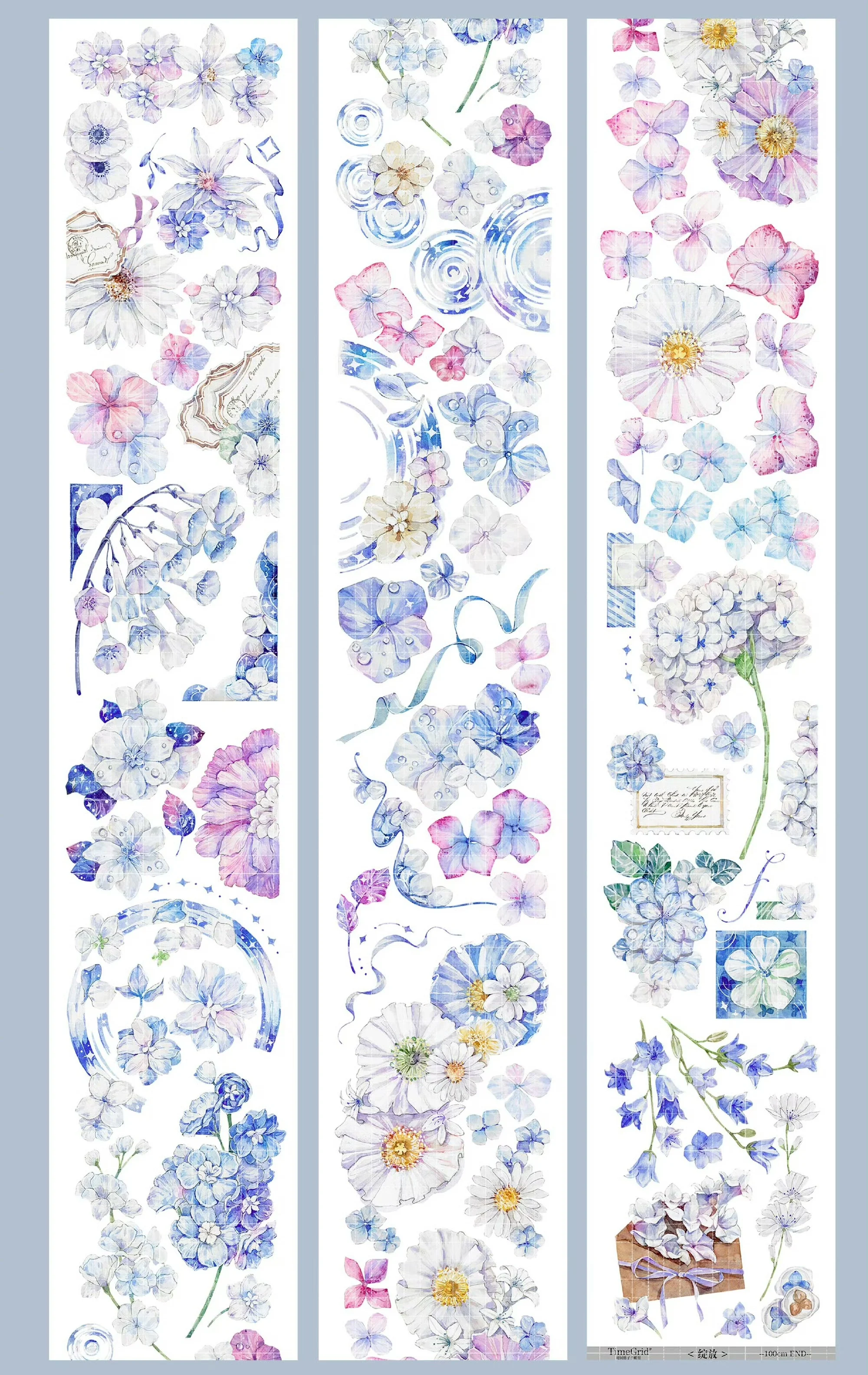 Many Designs TimeGrid Washi Pet Masking Tape Sample Colleciton